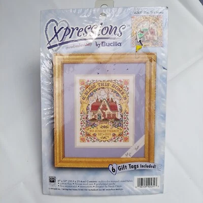 Bucilla Xpressions Bless This Home Embroidery Kit 42531 Craft Needlepoint NEW - Image 1 of 3