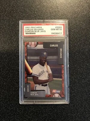 CARLOS DELGADO 1992 PROCARDS ROOKIE RC CARD#2003 PSA 10 GEM MT DUNEDIN BLUE JAYS - Image 1 of 3