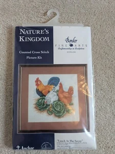 Border Fine Arts Anchor counted cross stitch kit - Lunch at the Savoy (hens) - Picture 1 of 2