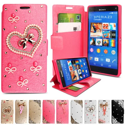 Case For Sony Xperia X Z3 Z5 M5 M2 Aqua E4G Shockproof Leather Flip Wallet Cover - Image 1 of 4