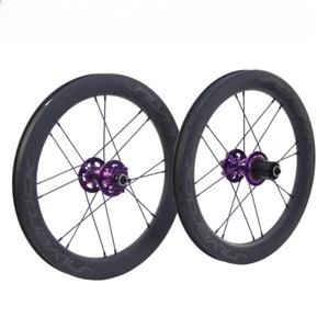 16inch 305 1 3/8" 349 Carbon Wheelset Disc Brake for Folding Urban Bicycle - Picture 1 of 26