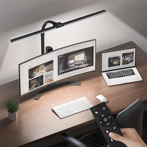 Schreibtischlampe LED Dimmbar 24W 80cm Doppelkopf Schreibtisch Lampe Klemmbar Sc - Bild 1 von 9