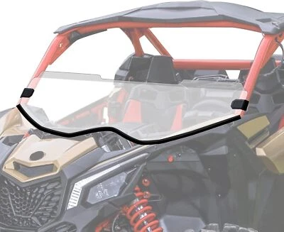 UTV Half Front Windshield Windscreen For Can Am Maverick X3 Turbo R MAX 2017-23 - Image 1 of 4
