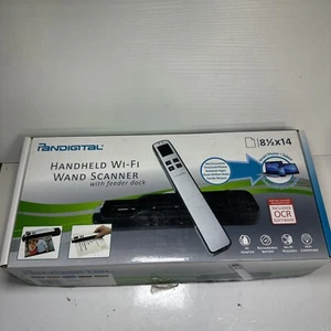Pandigital Handheld Wi-Fi Wand Scanner S8X1103 & Feeder Dock Blue - Picture 1 of 6