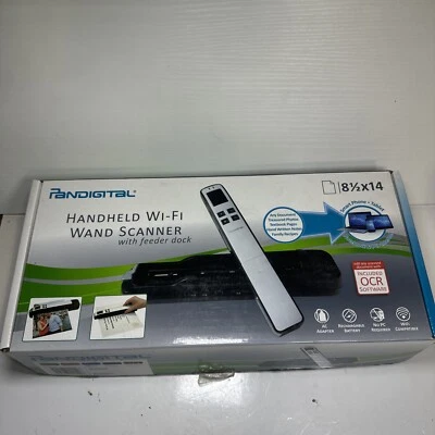 Pandigital Handheld Wi-Fi Wand Scanner S8X1103 & Feeder Dock Blue - Image 1 of 4