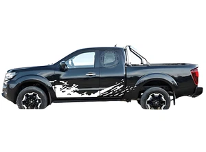 Mud Splash Design Graphic Sticker For Nissan Navara Np300 Side Door Stripe Decal - Picture 1 of 7