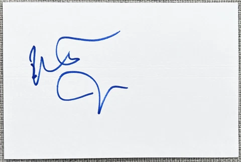 Ken Jeong Signed In Person 4x6 Index Card In Top Loader - Authentic Cover