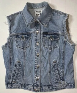 Preowned- Vintage History Iceberg Button Front Denim Vest Womens (Size 40/XS) - Picture 1 of 6