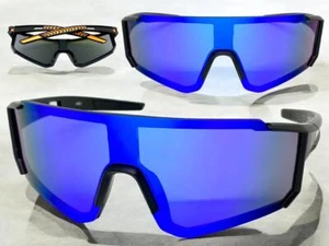 Kids Boys Girls Sports Baseball Cycling Retro Wrap Shield SUN GLASSES Ages 6-13 - Picture 1 of 6