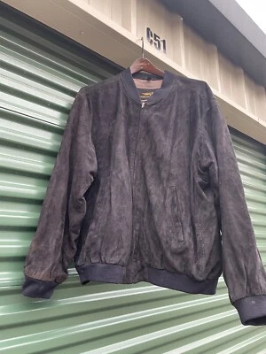 Tweed Peacock by Peter Millar Large Suede Jacket - Image 1 of 4