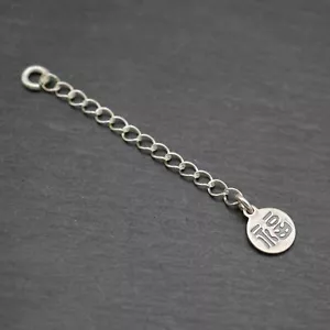 Antigua cadena extensora de plata de ley de 1,8", extensión de collar de pulsera A5250 - Imagen 1 de 6
