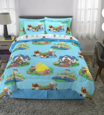 Animal Crossing Queen 5 peças. Conjunto de cama (reversível) - Imagem 1 de 3