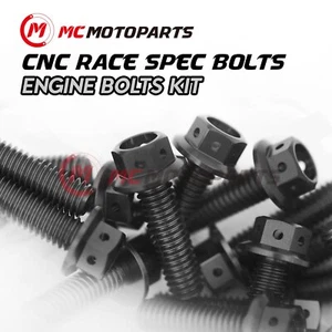 Black CNC Crankcase Clutch Cover Engine Bolt Set For Honda CB1100 SF X11 99-2007 - Picture 1 of 7