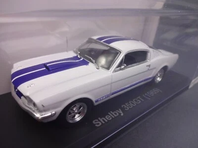Mustang Shelby 350GT 1965 Blanco Escala 1/43 Caja Mini Coche Exhibición Diecast Vol 205 Foto 1 de 4