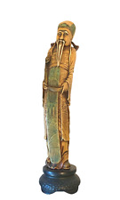 Vintage Resin Longevity Old Wise Man Statue Figure 12"  Asian Oriental Chinese