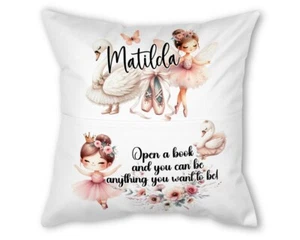 Funda Cojín Ballet Bailarina Tema Baile Reading Story Bolsillo Personalizada - Imagen 1 de 2
