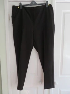 M&Co Ladies Black Trousers size 22R - Picture 1 of 7