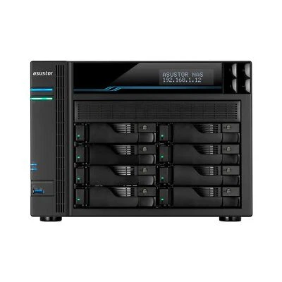 Asustor Lockerstor 8 AS6508T - 8 Bay NAS, 2.1GHz Quad-Core, 2 M.2 NVMe SSD Sl... - Image 1 of 4