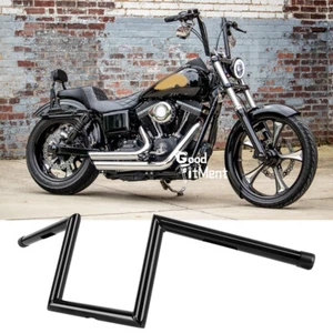 Para Harley Dyna Bobber Negro Motocicleta Z-Bar Manillar 1" pulgada Barras de arrastre 25mm - Imagen 1 de 12