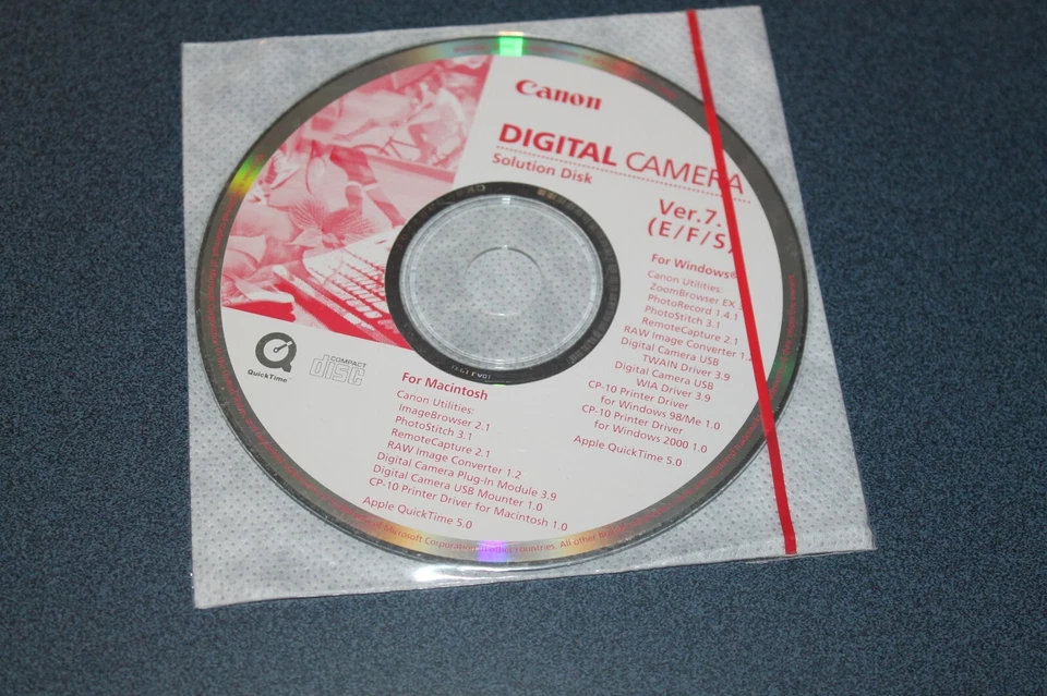 Canon Digital Camera Solution Disk Version 7.1 (E/F/S) for bothWindows and Mac - Image 1 of 1