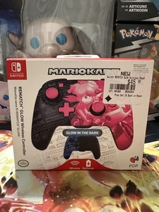 PDP Rematch Glow Wireless Controller Nintendo Switch Mario Kart Princess Peach - Imagen 1 de 3