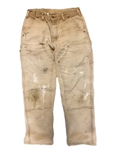 Pantalones de Colección Carhartt B136 Doble Rodilla Para Hombre 32x30 (31x28) Ajuste de peto - Imagen 1 de 19