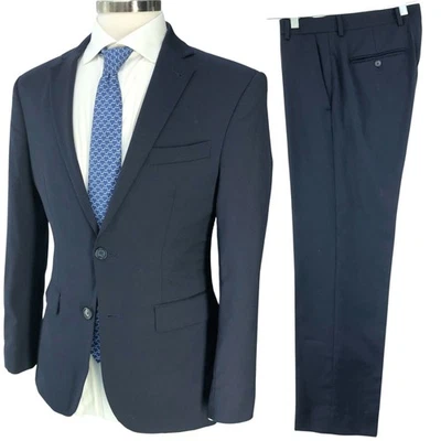 Jos A Bank Suit Mens 36S Navy Two Piece 1905 Wool Dress Jacket Pants Two Button - Image 1 of 4