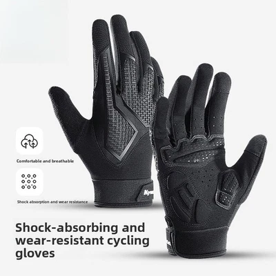 Professional Outdoor Cycling Gloves Anti-Slip Breathable Touchscreen Full Finger - image 1 of 4