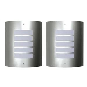 2x Waterproof Wall Lights 60W Stainless Steel Outdoor Garden Patio Lamp vidaXL - Picture 1 of 9