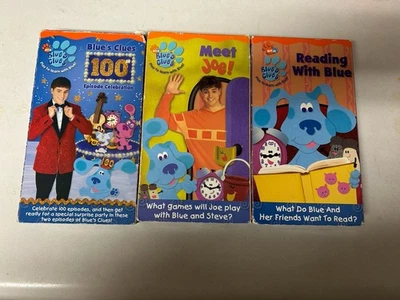 Blue's Clues 100th Episode Celebration Blues Clues Nick Jr VHS 2003 Lot Of 3 - Image 1 of 4