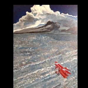 Red Baron Original Painting Fine Art - Picture 1 of 1
