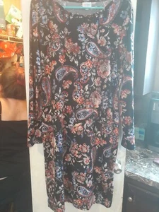 LulaRoe langärmeliges Kleid Large Paisley und Blumenmuster gebraucht, aber kaum... - Bild 1 von 6