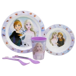 Disney Frozen Geschirrset – Rutschfest & mikrowellengeeignet 5-teilig für Kinder - Bild 1 von 3