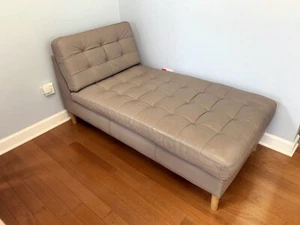 IKEA MORABO Leather Lounge Chaise - Picture 1 of 6
