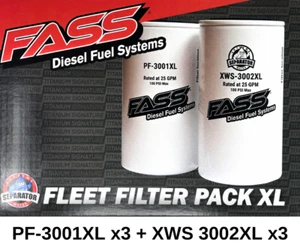 Fass Fuel Systems Fleet Filter Pack XWS-3002XL + PF-3001XL Set of 6 - Picture 1 of 3