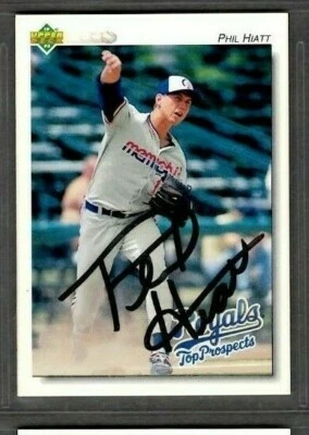 1992 Upper Deck #176 Phil Hiatt Chicks Baseball Card Signed Autograph (E26) - Image 1 of 2