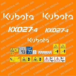 KUBOTA KX027-4 DIGGER DECAL STICKER SET - Picture 1 of 1