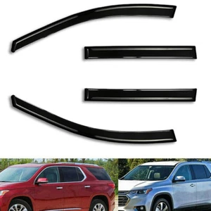 For CHEVROLET TRAVERSE 2018-2023 Side Window Visors Rain Guard Deflector Tape ON - Picture 1 of 18