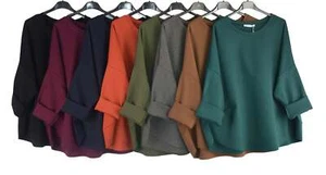 Top plisado de tela de buceo Lagenlook italiano para mujer colección otoño/invierno. - Imagen 1 de 11