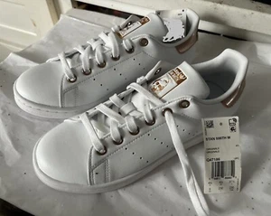 New Adidas Originals Stan Smith W White Aluminium Rose Gold Women’s Shoe Q47186 - Picture 1 of 1