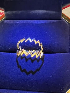 Nordstrom 18K Gold Plated Couple Rings 8" $78 #22 - Picture 1 of 3