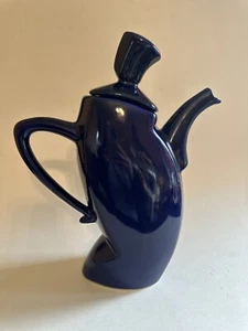 Michael Lambert Art Pottery Dancing & Strutting Teapot SIGNED Cobalt California - Picture 1 of 23