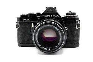 Pentax Black ME 35mm SLR Camera Kit w/ 50mm Lens - Rare find, Great Looking - Picture 1 of 6
