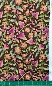 Rhapsody Fabri-Quilt Floral Metallic Cotton Quilting Fabric Fat Quarters - Picture 1 of 1