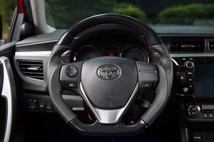 For Toyota Corolla iM 2014-2018 Carbon Fiber look leather steering wheel-SPORTS - Foto 1 di 12