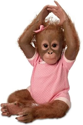 ASHTON DRAKE ​The Ashton-Drake Galleries Monkey Doll by Ina Volprich: Annabelle's Hugs 22"