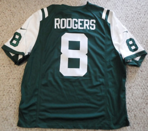 NEW YORK JETS AARON RODGERS JERSEY SIZE 3XL NEW YORK JETS NIKE JERSEY ALL SEWN