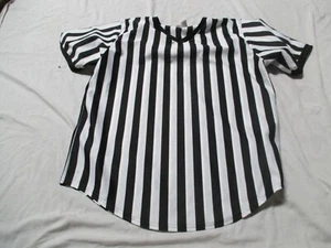 REFEREE JERSEY 1125 BLACK/WHITE V-NECK VARIOUS SIZES - Picture 1 of 1