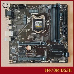 PER GIGABYTE H470M DS3H DDR4*4 LGA1200 128GB HDMI DVI-D VGA scheda madre test OK - Foto 1 di 8