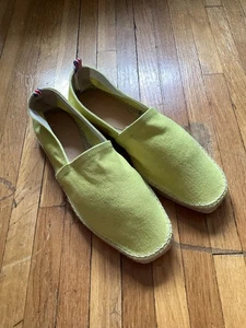 NWOT Castaner Men's 9 / 42 Solid Yellow Espadrilles Pablo Canvas Shoes,MINT - Picture 1 of 5